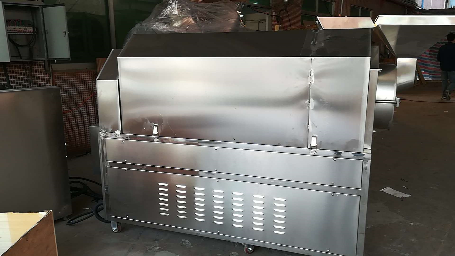 滾筒臥式炒貨機_萬(wàn)寧HH-25R綠豆炒貨機_自動(dòng)點(diǎn)火炒貨機