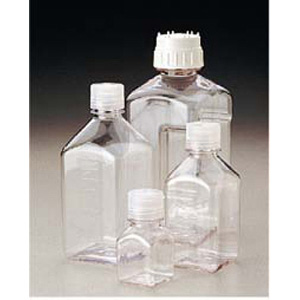 Nalgene 進(jìn)口 方型帶蓋 PETG 培養基瓶 2019-0030 有刻度透明 防漏