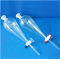 玻璃儀器，聚四氟分液漏斗(上口為標準玻璃塞)125ml